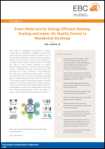 EBC Annex 92: Smart Materials for Energy-Efficient Heating, Cooling and IAQ Control in Residential Buildings